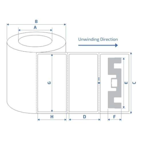 Etiqueta RFID 103x51mm
